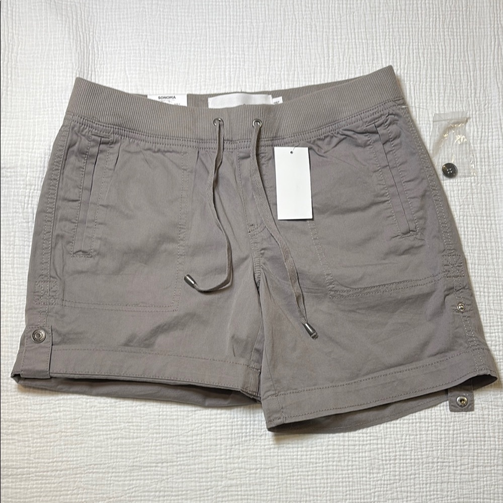 Sonoma Gray Cargo Shorts with Rolled Hem
